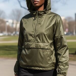 Aerie Olive Green Hooded Jacket